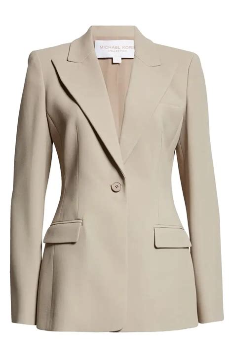 michael kors sable|Michael Kors Collection Georgina Double Crepe Sablé Blazer.